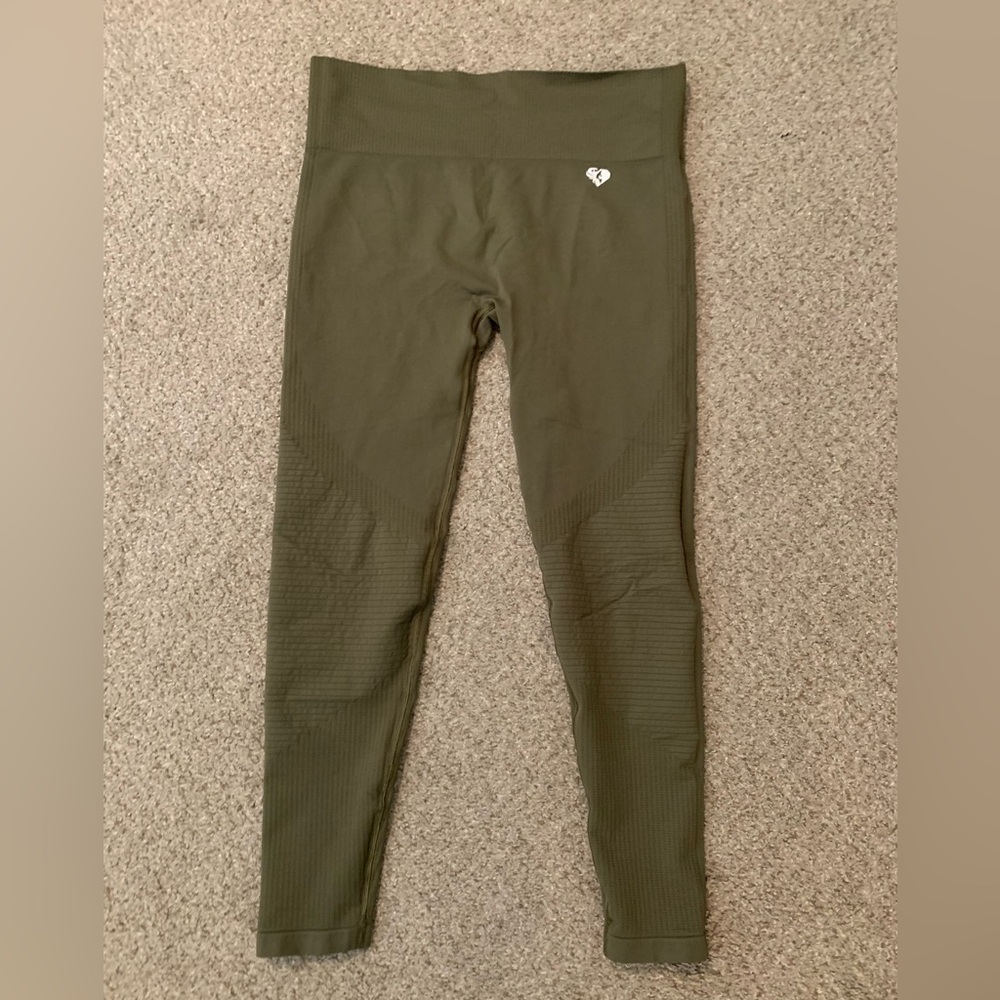 Women’s Best Olive Green Stretch Power Seamless Leggings XXL